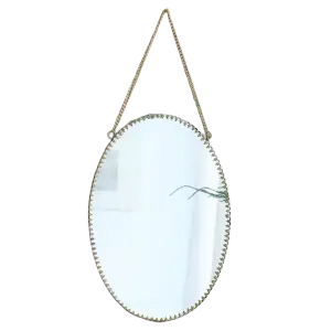 Ovale messing spiegel