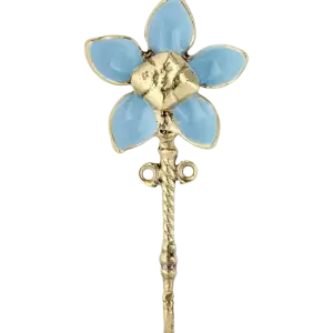 Liv Bloem Wandhaak Blauw